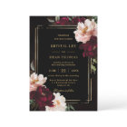 Moody Black Burgundy Blush Floral Peonies Wedding