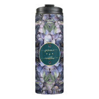 Moody Black Floral Classic Couple Names Wedding