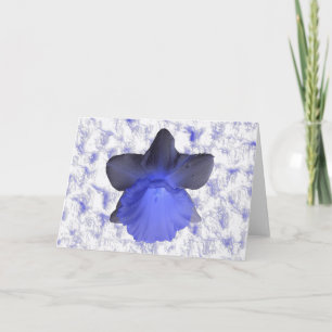 Moody Blue Dripping Daffodil Greeting Card