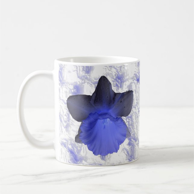 Moody Blue Dripping Daffodil Mug (Left)