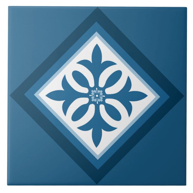 Moody blues colours diamond feature tile (Front)