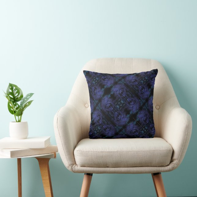 Moody Blues Floral Cushion (Chair)