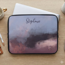 Moody Blush Navy Abstract Watercolor Design