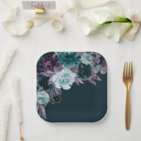 Moody Boho | Deep Teal and Eggplant Purple Bouquet