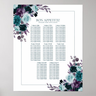 Moody Boho Eggplant Purple 10 Top Seating Chart