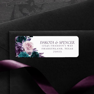 Moody Boho   Eggplant Purple and Teal Address