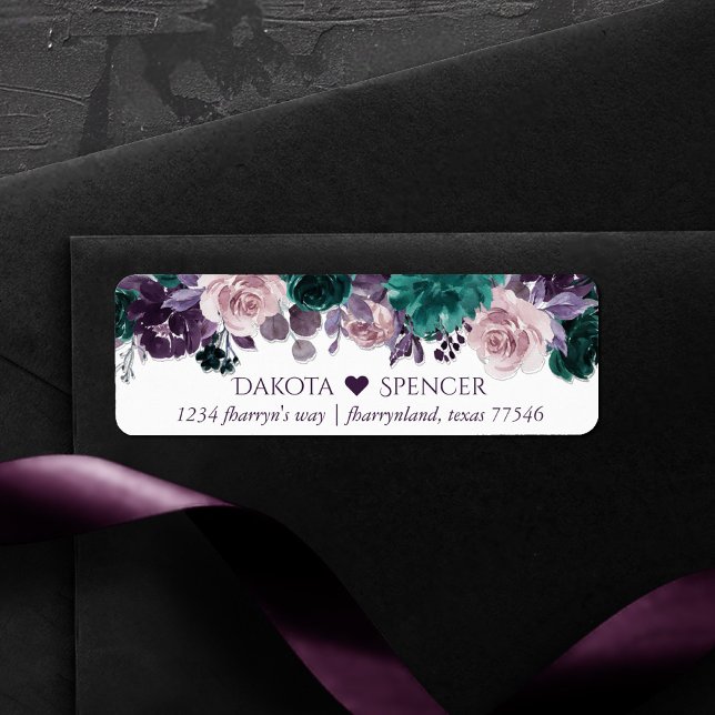 Moody Boho | Eggplant Purple Floral Wedding Heart (Creator Uploaded)