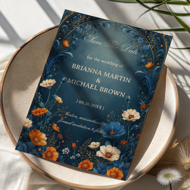 Moody Botanical Ornamental Save The Date (Creator Uploaded)