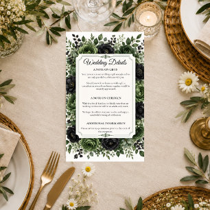 Moody Botanical Wedding Enclosure Card