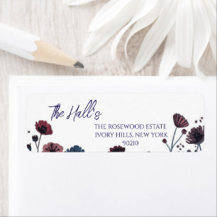 Moody Burgundy & Blue Floral Wedding 