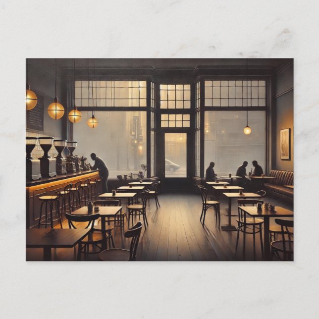 Moody Cafe in San Francisco Mug Postcard (Front)