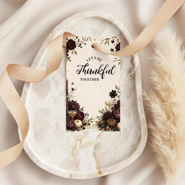 Moody Candlelit Thanksgiving Dinner Gift Tags (Creator Uploaded)