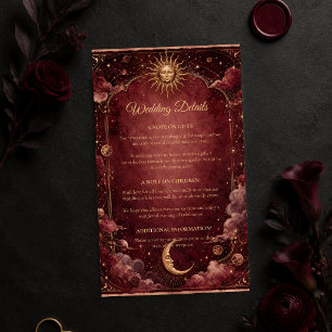 Moody Celestial Astrology Wedding Enclosure Card