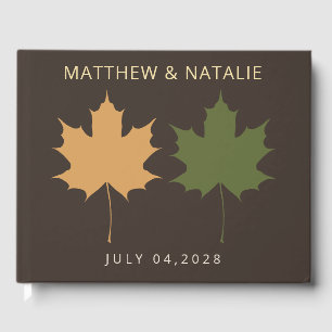Moody Chocolate Terracotta Sage Name Sign In Guest Book