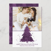 Moody Christmas Tree | Deep Plum Purple Photo