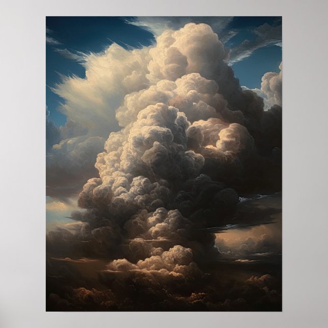 Moody Clouds Art Print Poster (Front)