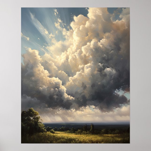 Moody Clouds Art Print Poster (Front)