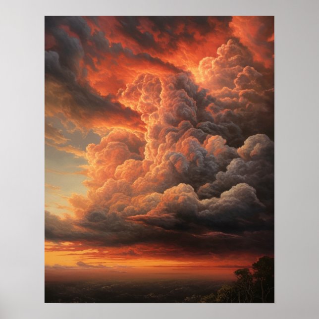 Moody Clouds Art Print Poster (Front)