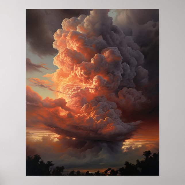 Moody Clouds Art Print Poster (Front)