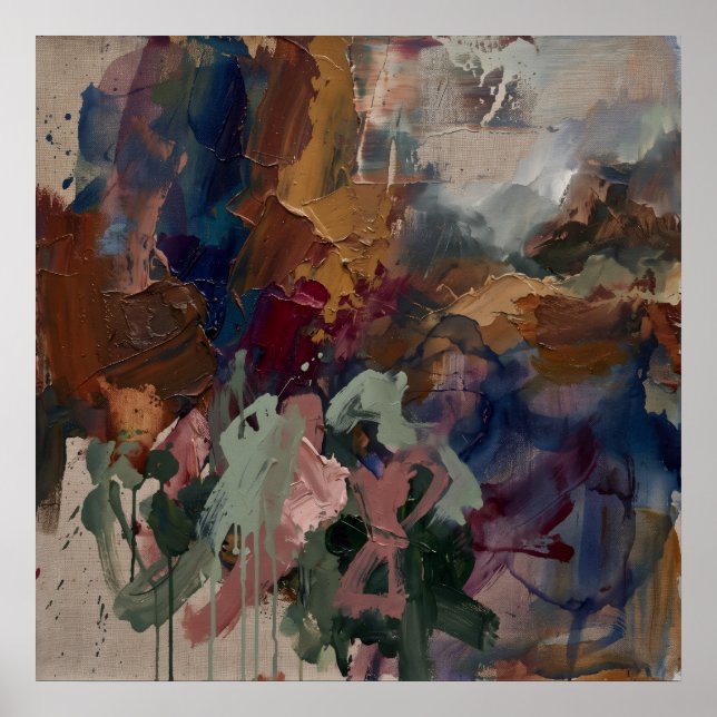 Moody Colour Field Abstract Poster (Front)
