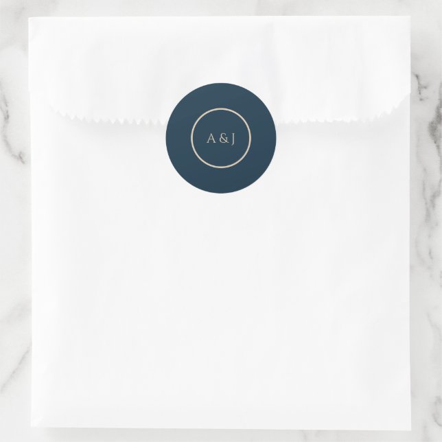 Moody Colourful Floral Classic Round Sticker (Bag)