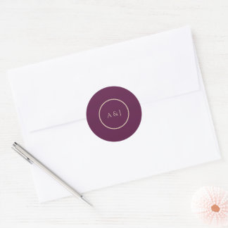 Moody Colourful Floral Classic Round Sticker