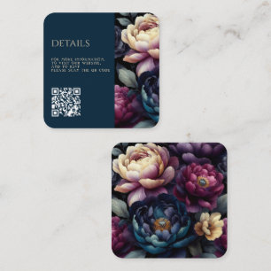 Moody Colourful Floral QR Code Enclosure Card