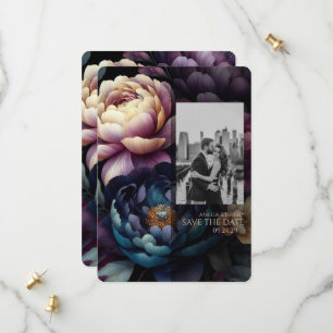 Moody Colourful Floral Save The Date