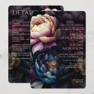 Moody Colourful Floral with Details Invitation