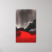 Moody Contemporary Painting Black Grey Red Art