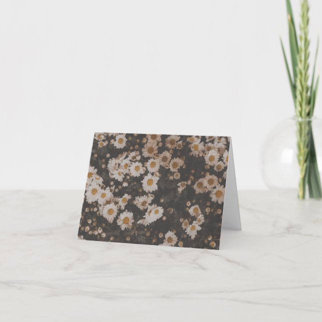 Moody Daisy Drift Greeting Card (Front)