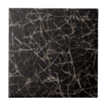 Moody Dark Elegant Black Marble Stone Texture Tile<br><div class="desc">Elegant decorative ceramic tile with black marble / stone texture, perfect for you living room</div>