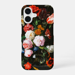 Moody Dark Floral Botanical Fine Art Print iPhone 16 Case