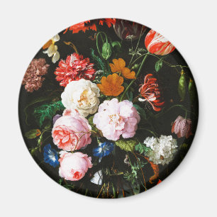 Moody Dark Floral Botanical Fine Art Print Magnet
