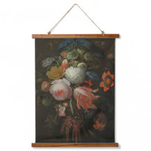 Moody Dark Floral Vintage Art