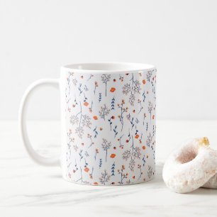 Moody Dark Victorian Botanical Floral Pattern Coffee Mug