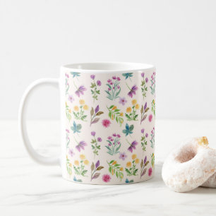 Moody Dark Victorian Botanical Floral Pattern Coffee Mug