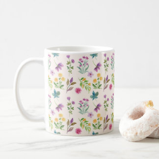 Moody Dark Victorian Botanical Floral Pattern Coffee Mug