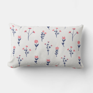 Moody Dark Victorian Botanical Floral Pattern Lumbar Cushion
