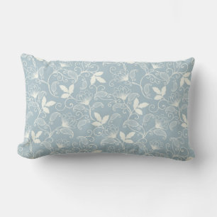 Moody Dark Victorian Botanical Floral Pattern Lumbar Cushion