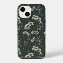 Moody Dark Vintage Floral Print Phone Case