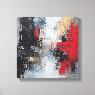 Moody Deep Sea   Dramatic Expressionist Wave Canva Canvas Print