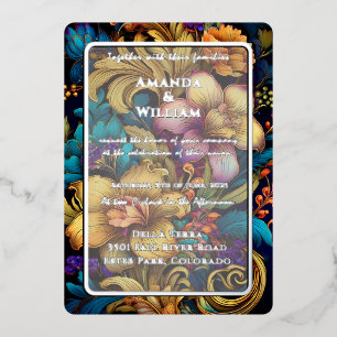 Moody Dutch Master Floral Dark Foil Wedding