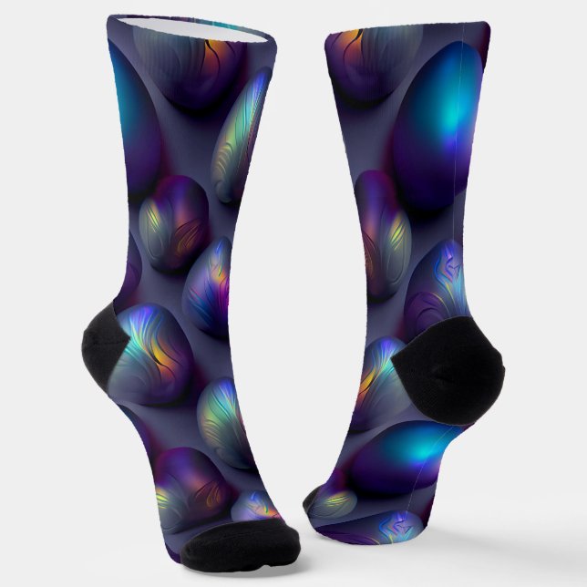 Moody Easter Eggs Socks (Angled)