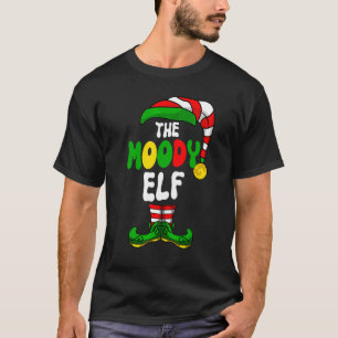 Moody Elf Pajama Matching Group Christmas Holiday  T-Shirt