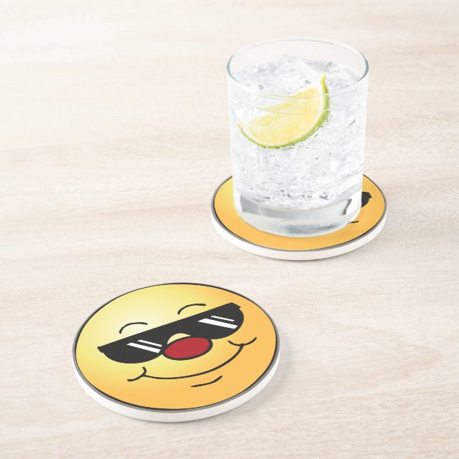 Moody Face Grumpey Coaster (Side)