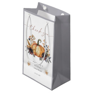 Moody Fall Floral Bridal Shower Favor Small Gift Bag
