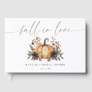 Moody Fall Floral Bridal Shower Guest Book