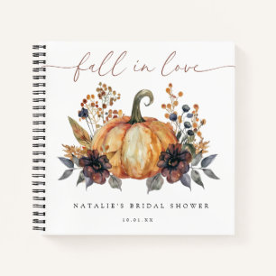 Moody Fall Floral Bridal Shower Guest Book