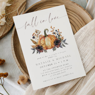 Moody Fall Floral Couple's Shower Invitation